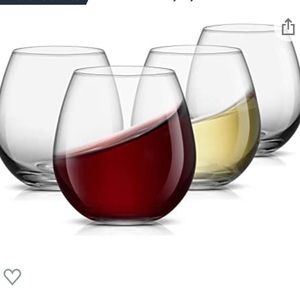 NEW 4 pack stemless wine glasses